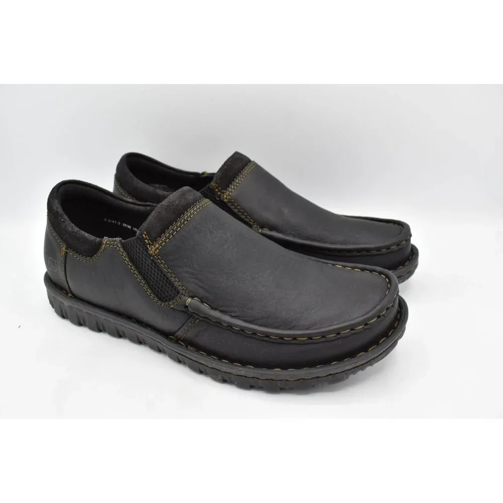 Born Mens‎ Size 8.5 Gudmund Black Full Grain Leather Slip On Casual Shoes